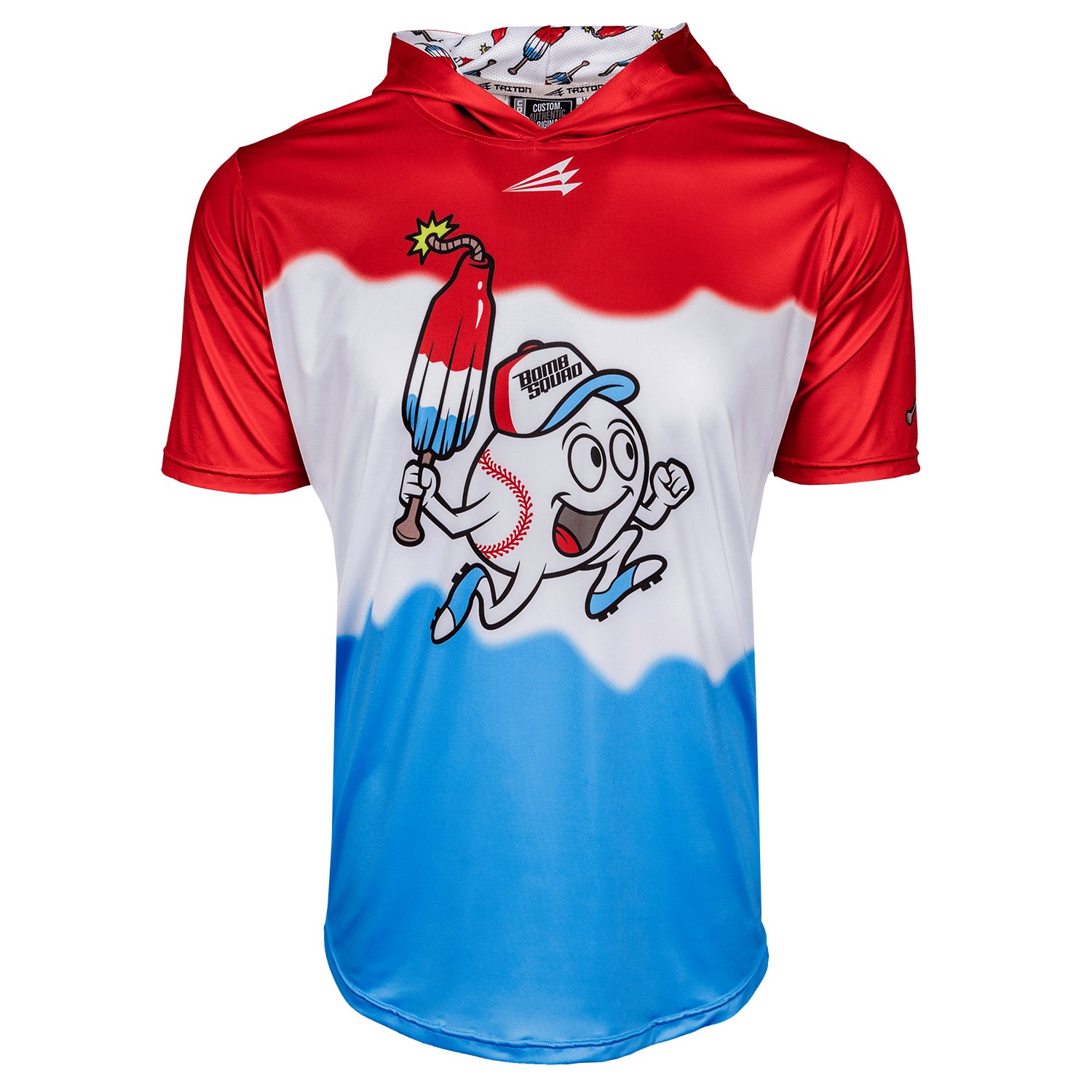 Bomb Squad Pop Triton Seamhead Lifestyle Baseball Short Sleeve Hoodie Pullover