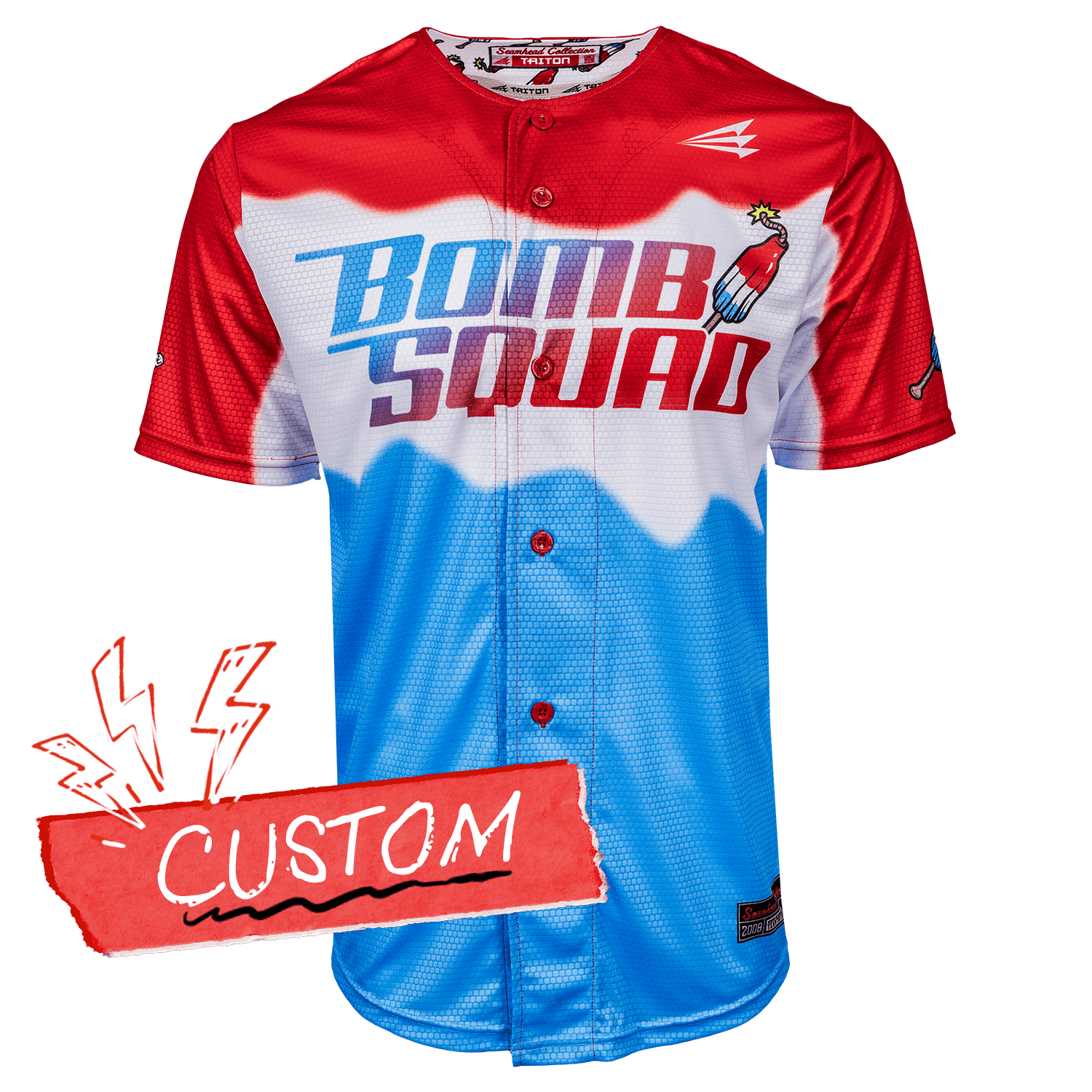 bomb squad gear Bomb Squad Pop Lifestyle Baseball Jersey – Triton Swag Shop