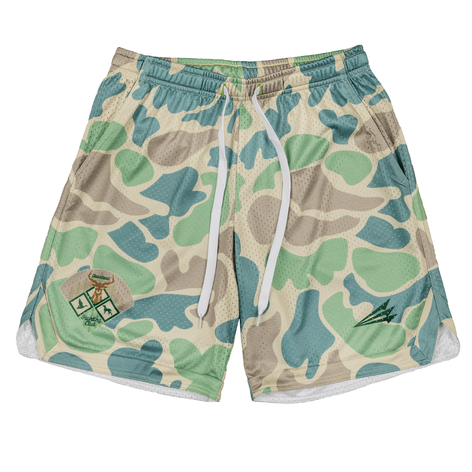 Seamhead Hunting Club Camo Mesh Lifestyle Baseball Shorts *IN-STOCK*