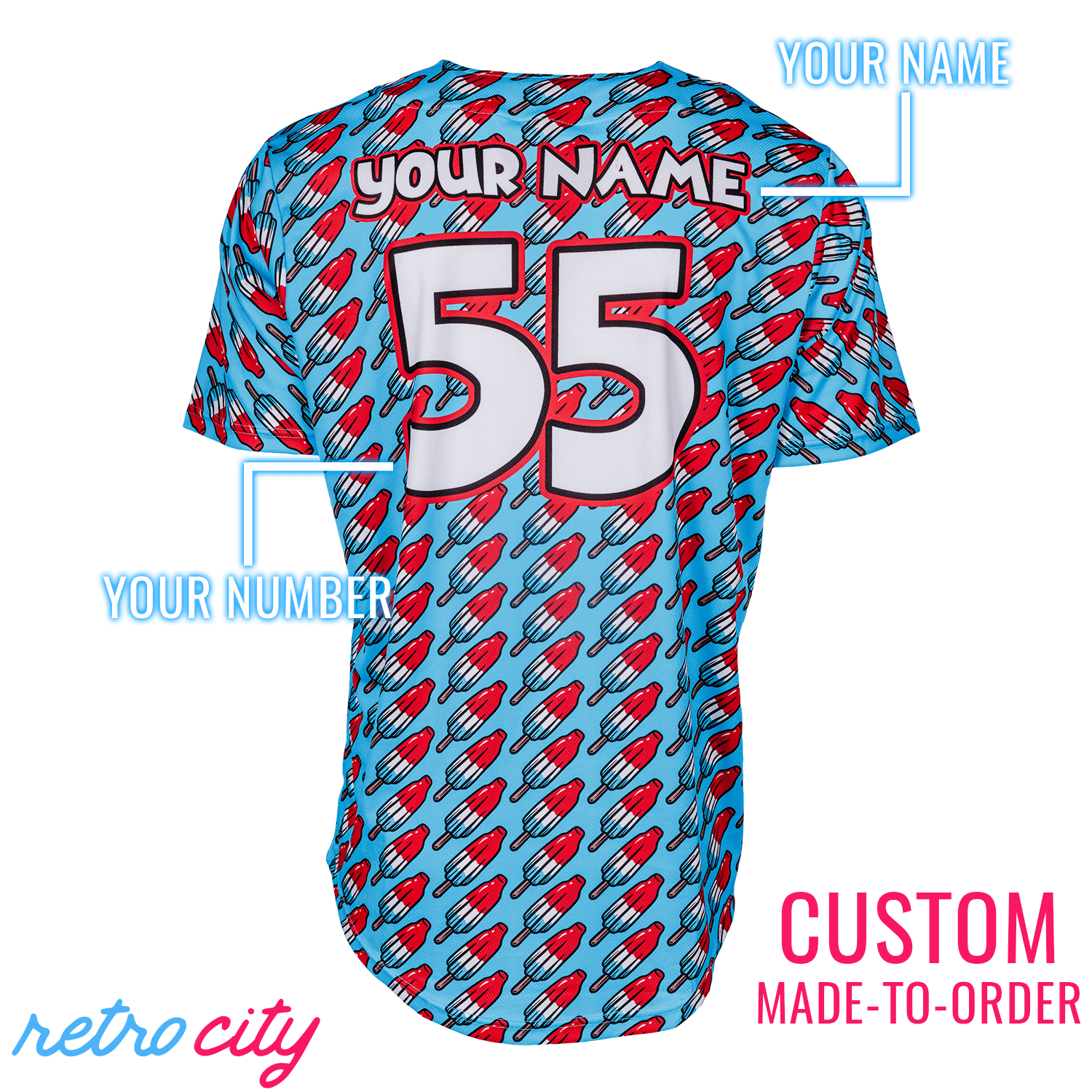 Freedom Pops Seamhead Collection Baseball Jersey