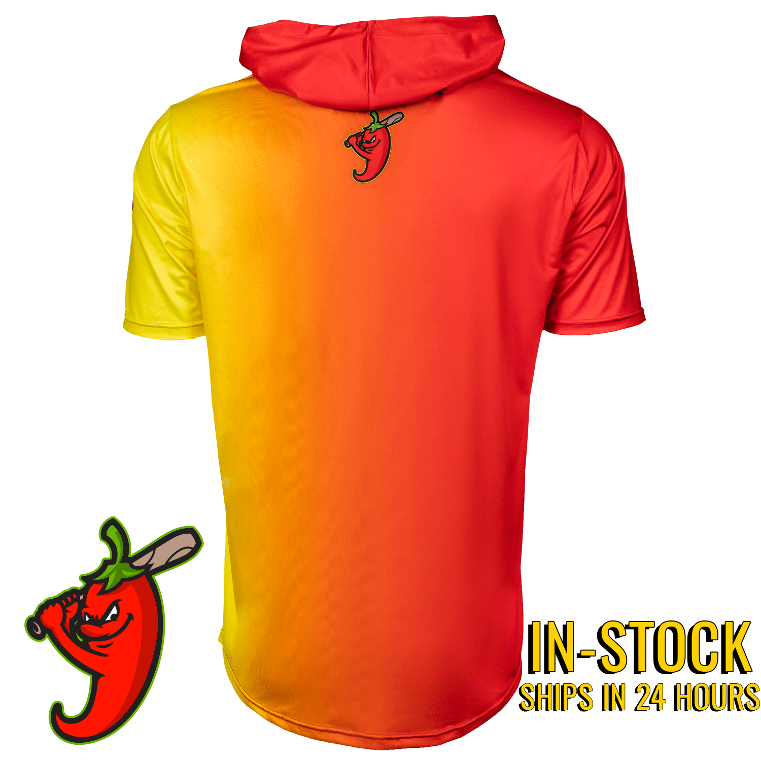Ghost Peppers Baseball HyperMAX Short Sleeve Hoodie