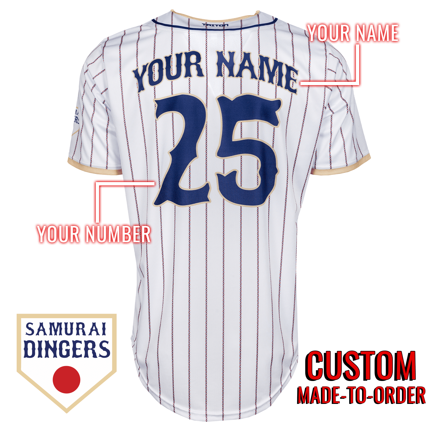 Japan Samurai Dingers Lifestyle Baseball Jersey