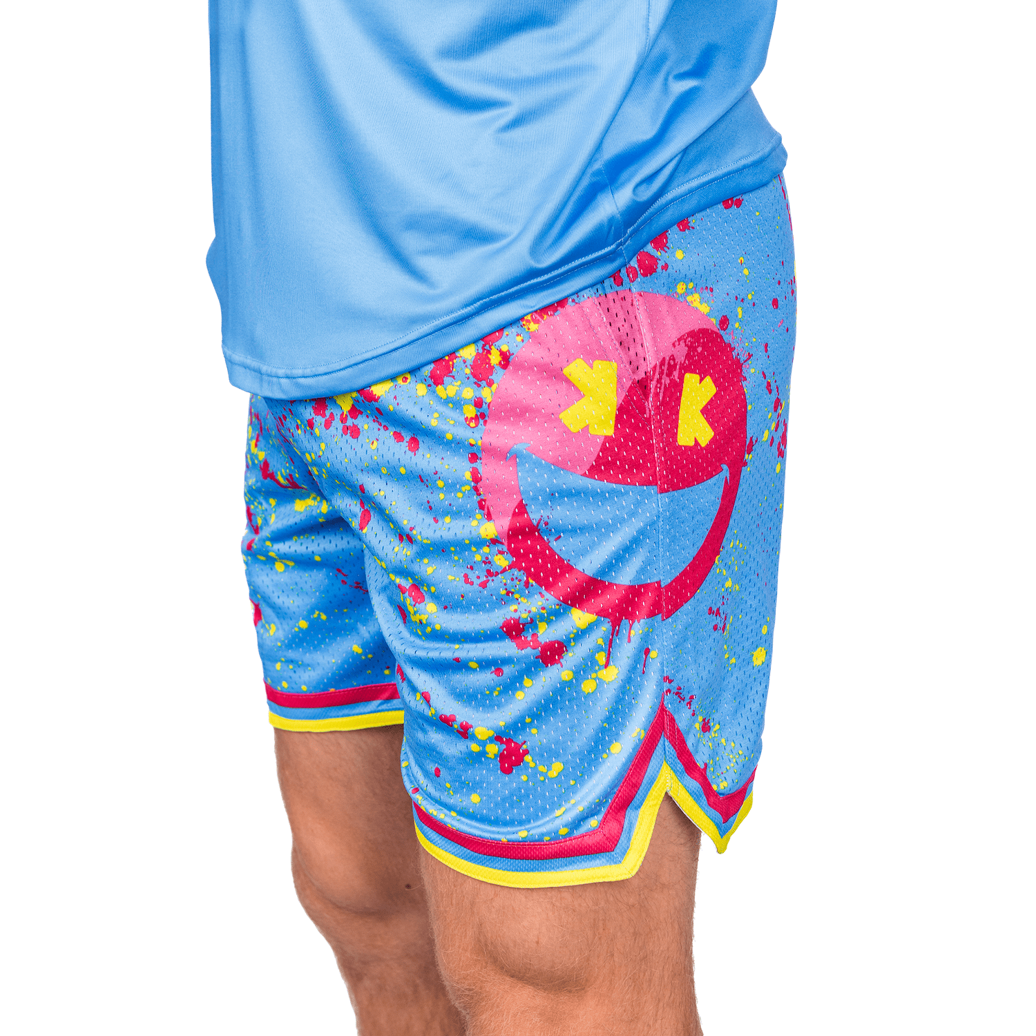 Smiley K Paint Splatter Mesh Lifestyle Baseball Shorts *IN-STOCK*