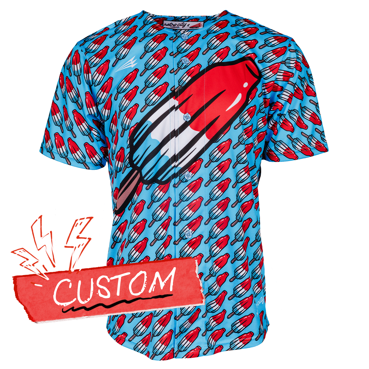 Bomb Pops Ice Cream Triton Seamhead Collection Baseball Lifestyle Jersey