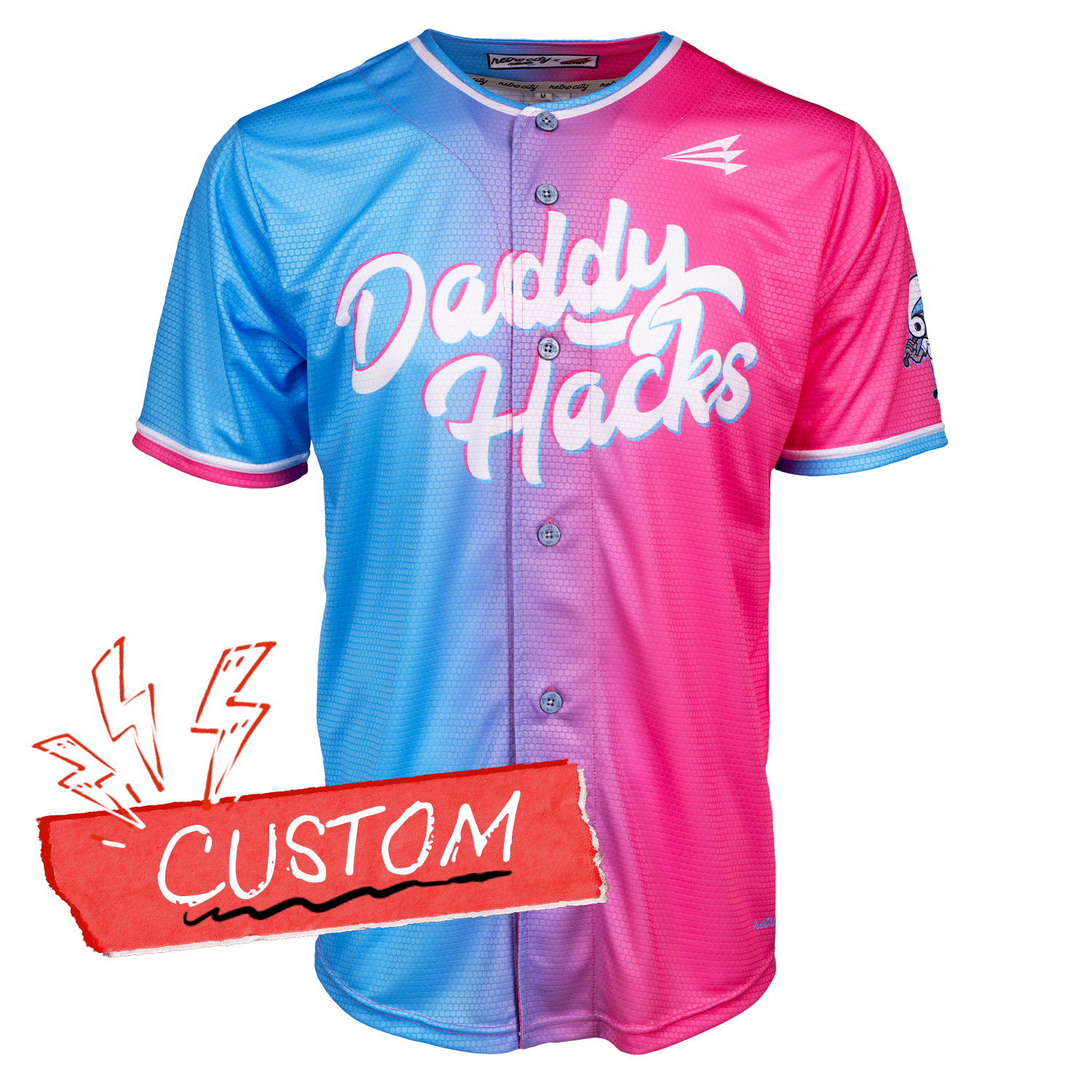 Daddy Hacks Seamhead Collection Triton Baseball Jersey Custom