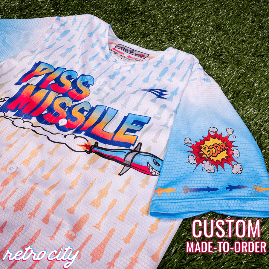 Piss Missile Seamhead Collection Baseball Jersey