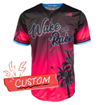 Wake and Rake Beach Triton Custom Baseball Lifestyle Jersey Shirt