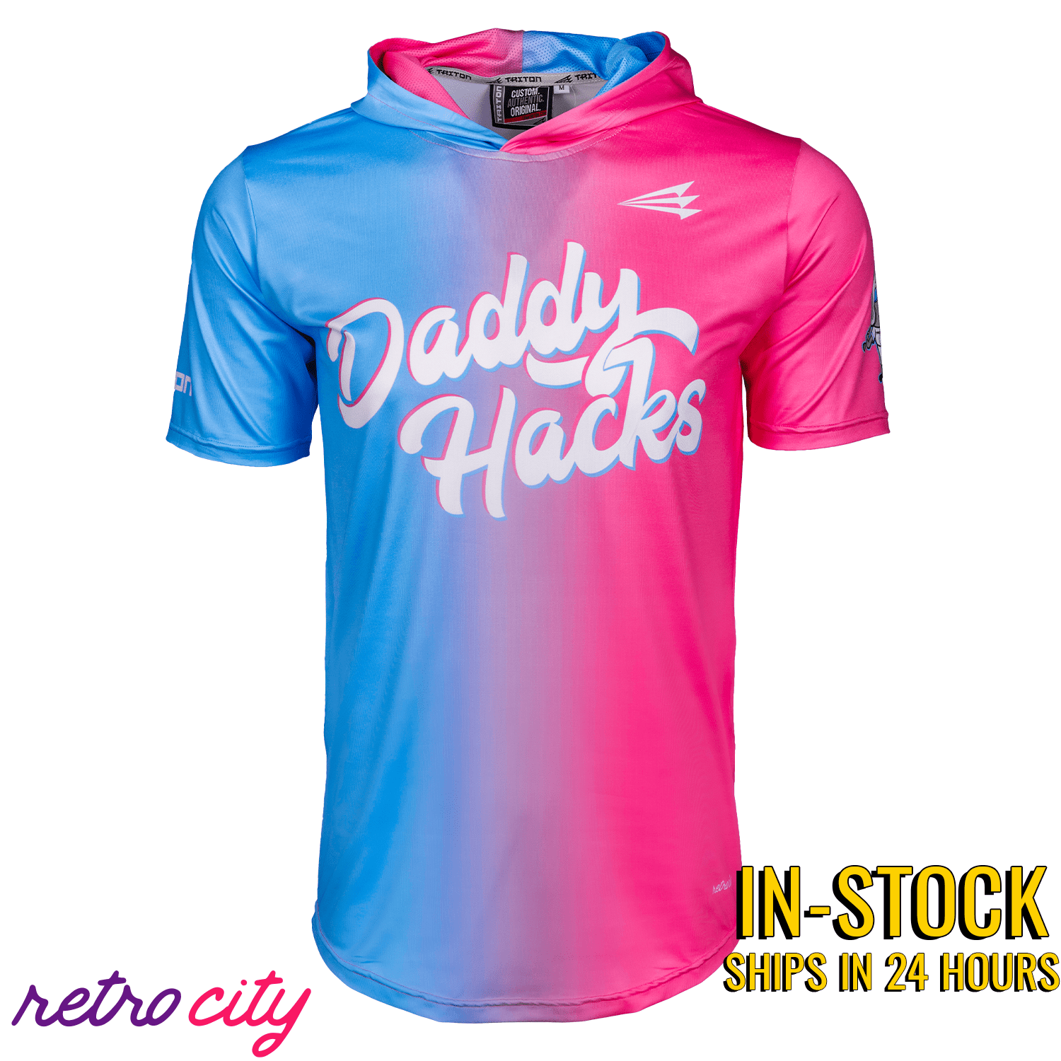 Daddy Hacks Triton Baseball Lifestyle Pullover Cotton Candy Hoodie 
