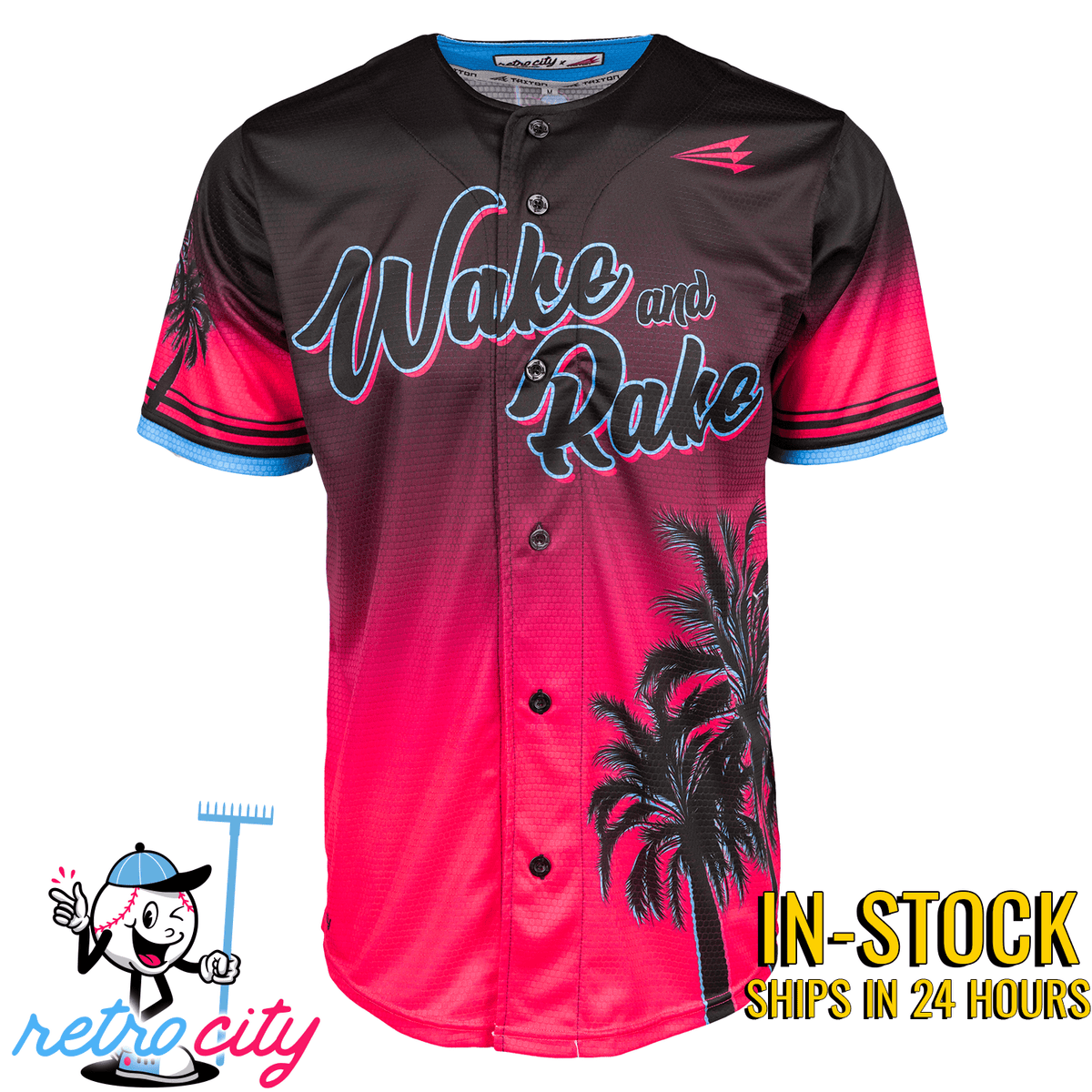 Wake and Rake Team Triton Baseball Jersey Seamhead Collection Shirt