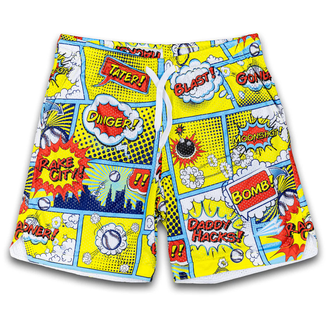 Comic Book Bombs Baseball Mesh Shorts