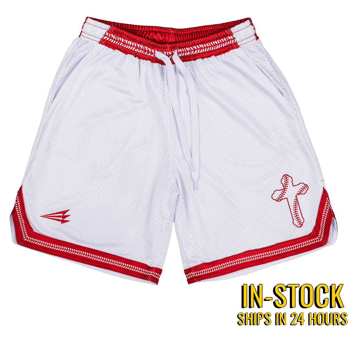 Baseball Seam Cross Retro Baseball Lifestyle Mesh Shorts