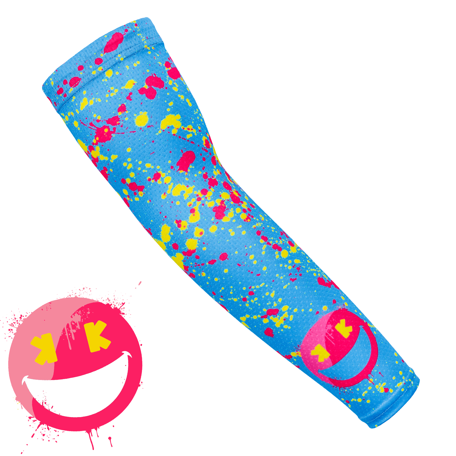 Smiley K Paint Splatter HyperDri Performance Compression Baseball Sleeve