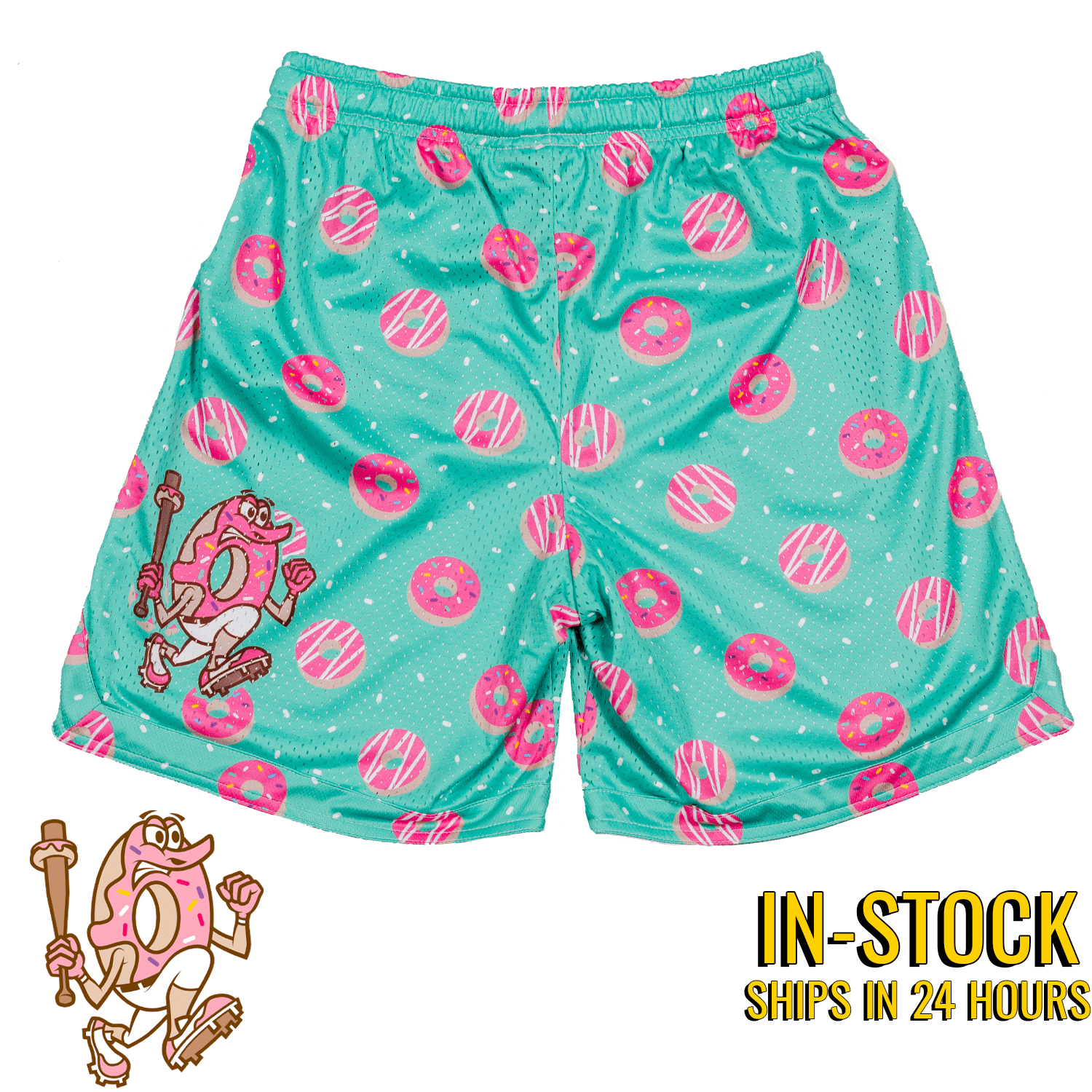 Dingers and Doughnuts Retro Mesh Shorts *IN-STOCK*
