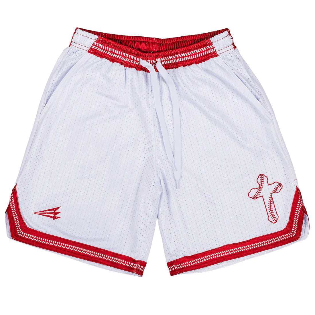 Baseball Seam Cross Retro Mesh Shorts