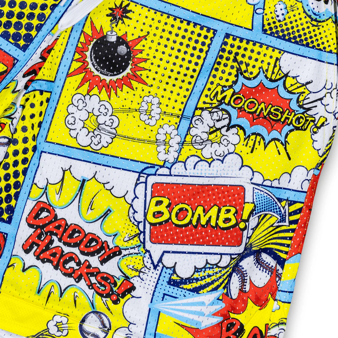 Comic Book Bombs Baseball Mesh Shorts