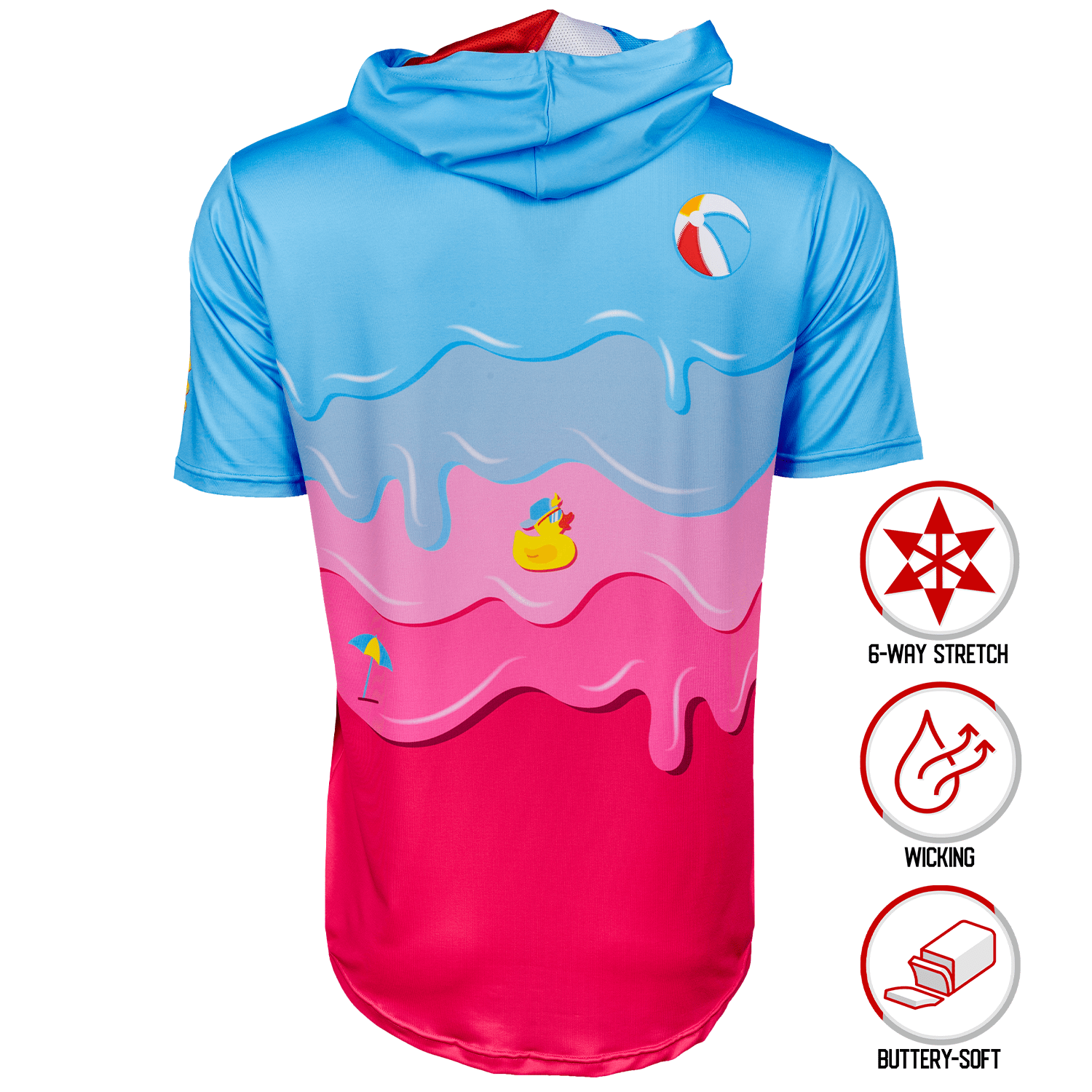 Beach Balls and Batflips Short Sleeve HyperMAX Baseball Hoodie