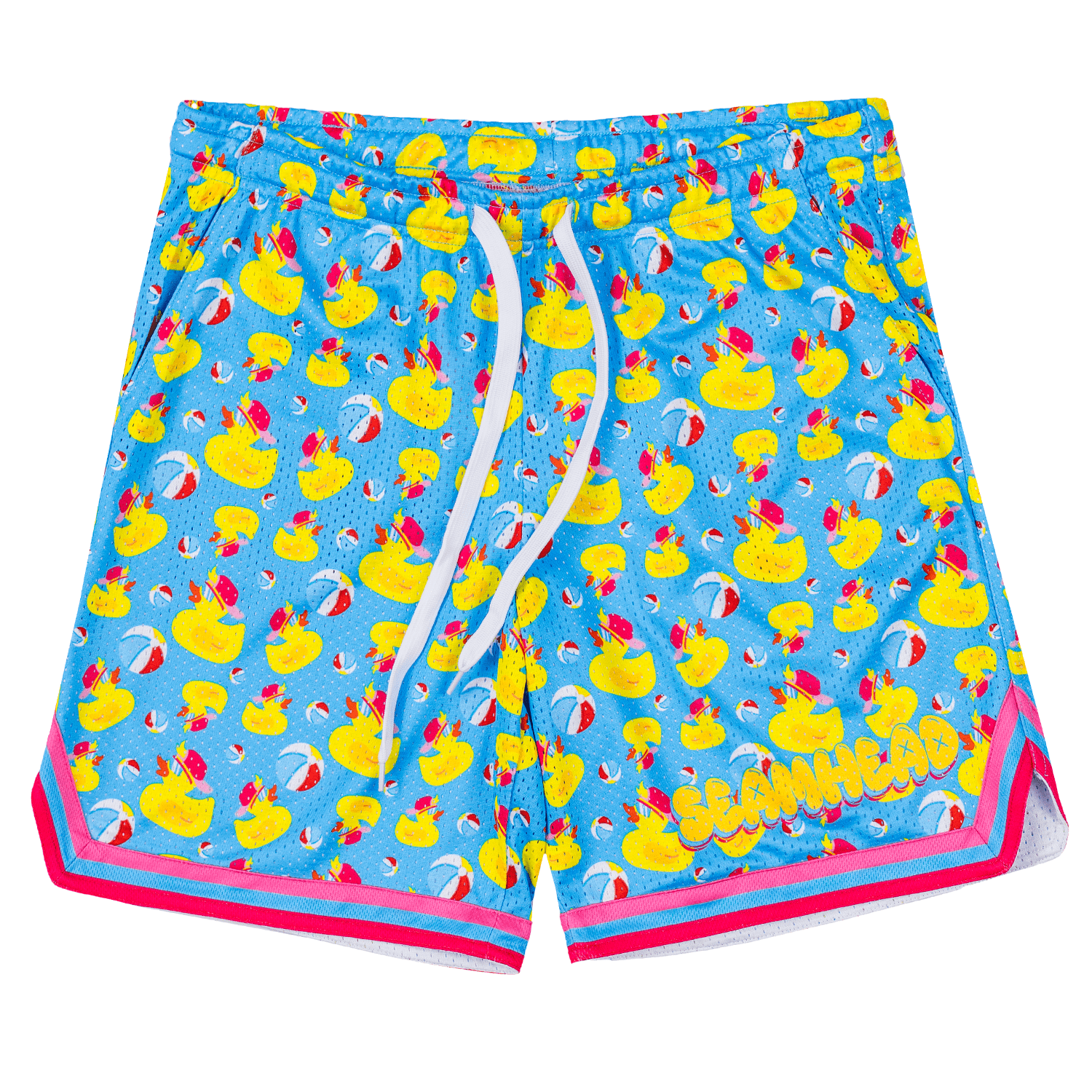 Beach Balls and Rubber Ducks Baseball Mesh Shorts