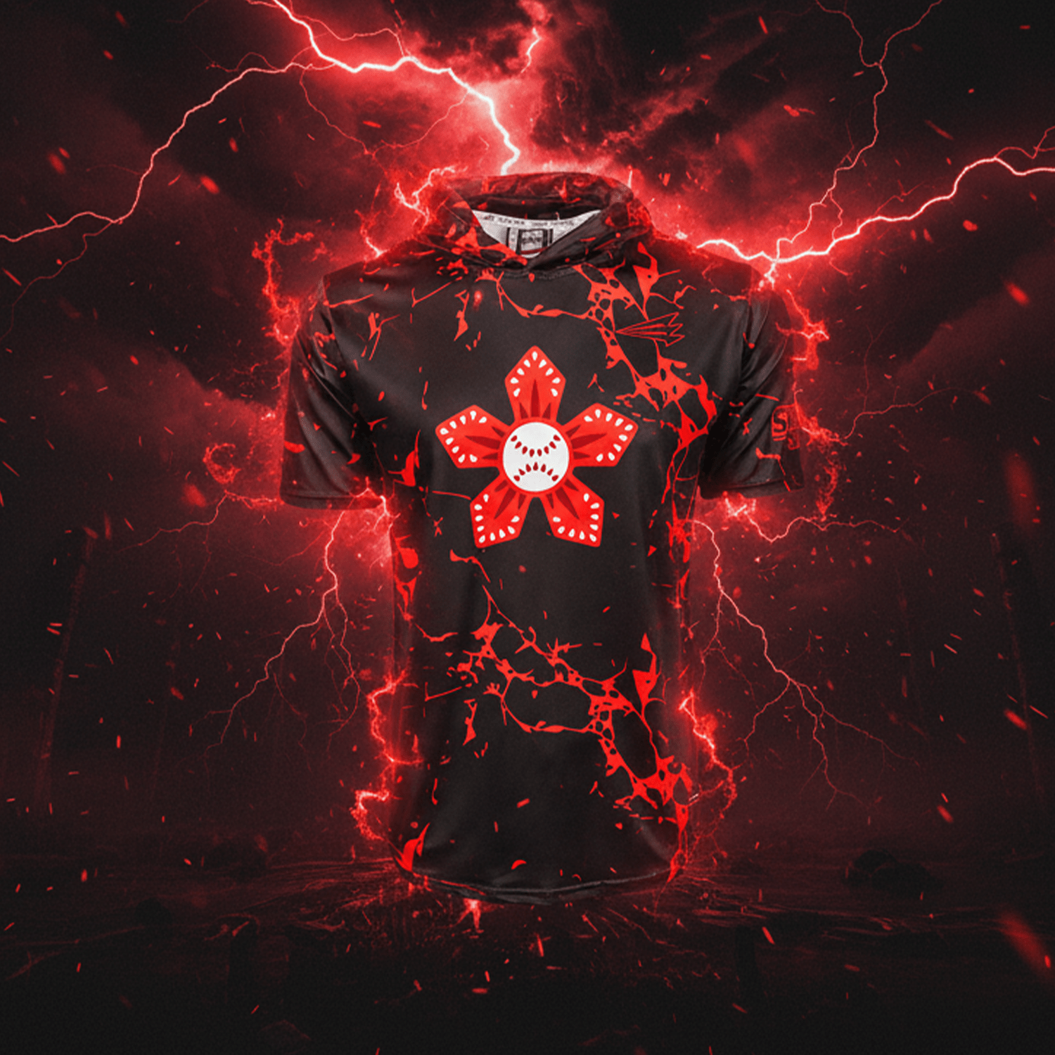 Stranger Swings Short Sleeve HyperMAX Baseball Hoodie