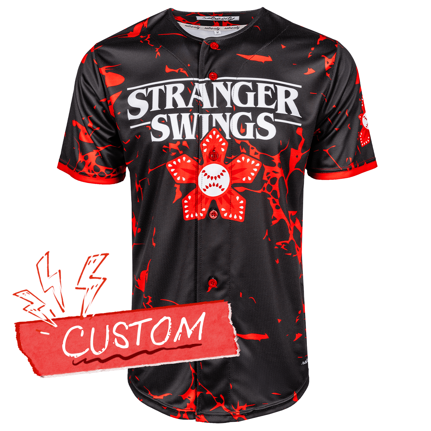 Stranger Swings Lifestyle Baseball Jersey