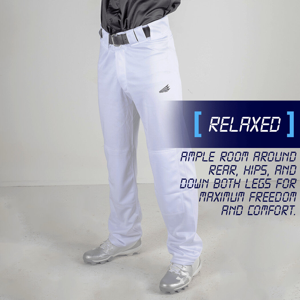 Triton Elite Long Relaxed Baseball Pant (White)